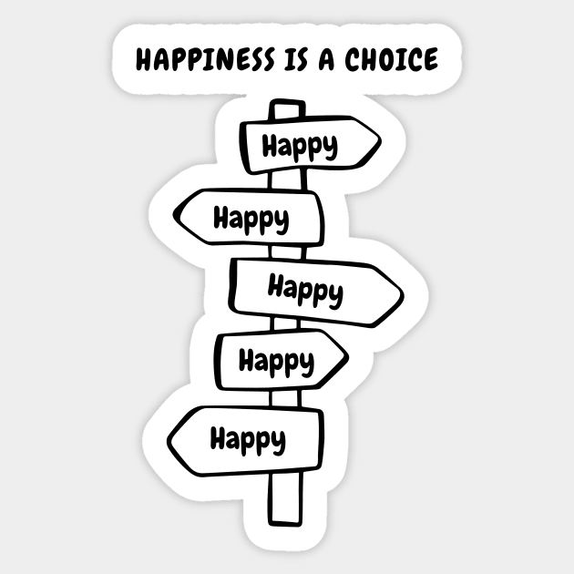 Choose Happiness Quotes Sticker by withpingu